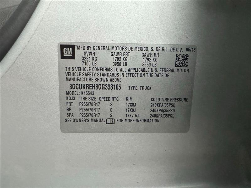 Chevrolet Silverado 1500 LT Crew Cab 4WD 2016