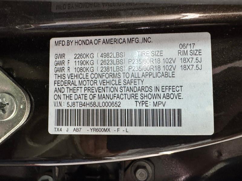 Acura RDX 6-Spd AT AWD w/ Technology Package 2018