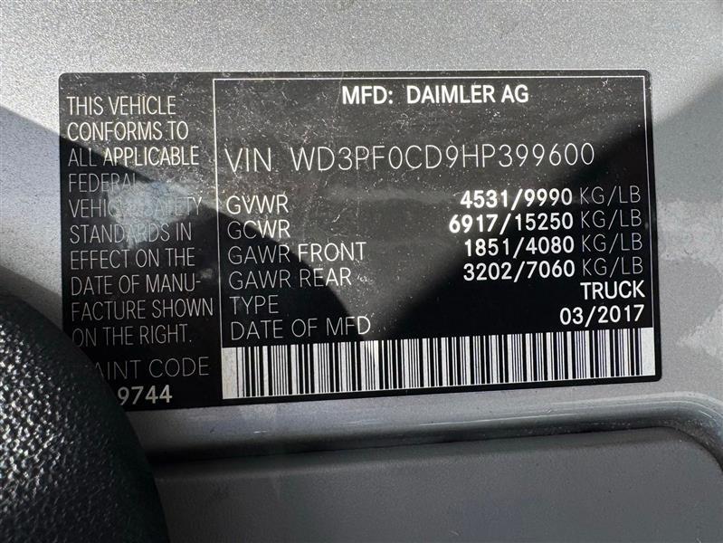 Mercedes-Benz Sprinter 3500 144-in. WB 2017