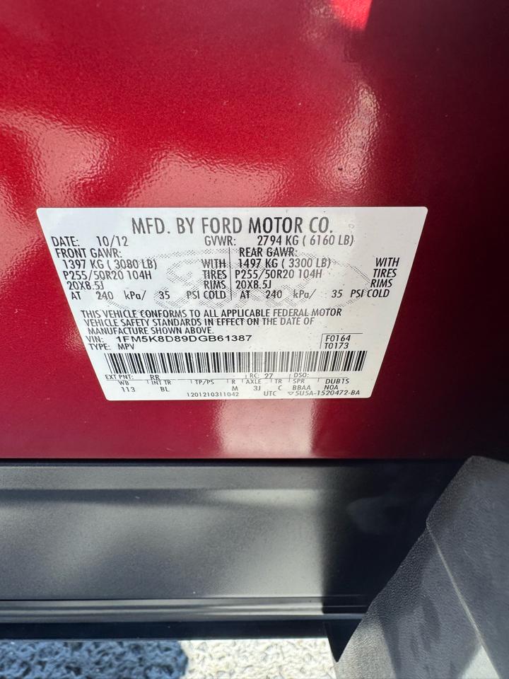 Ford Explorer 4WD 4dr XLT 2013