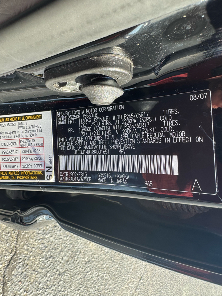 Toyota 4Runner 4WD 4dr V6 Sport (Natl) 2008