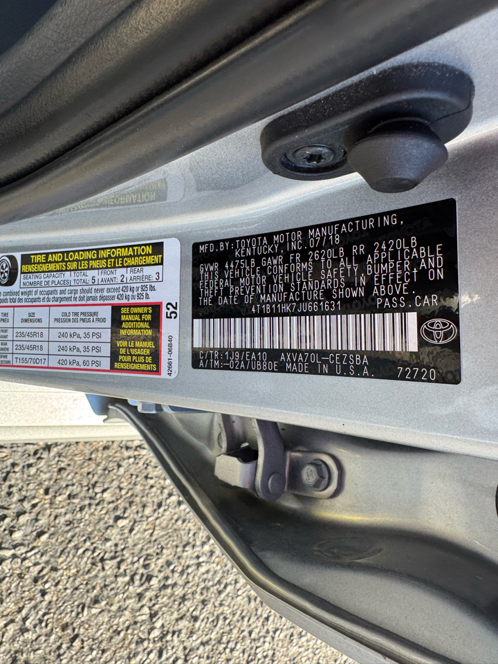 Toyota Camry SE Auto (Natl) 2018