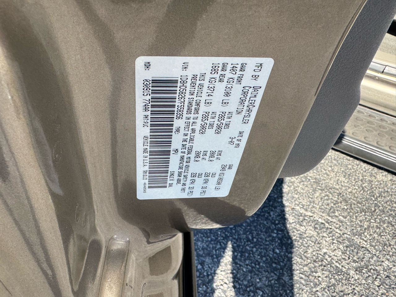 Dodge Durango 2WD 4dr Limited 2007