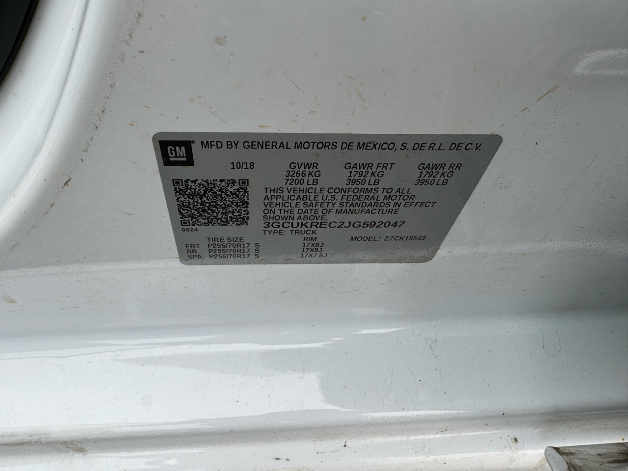 Chevrolet Silverado 1500 4WD Crew Cab 143.5" LT w/1LT 2018