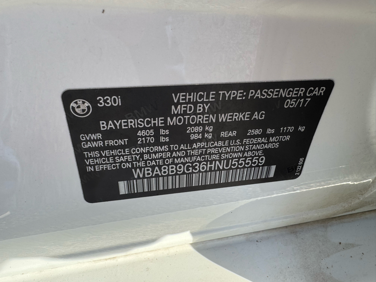 BMW 3 Series 330i Sedan South Africa 2017