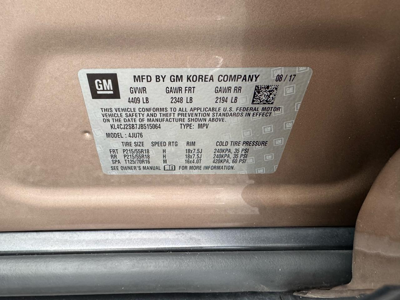 Buick Encore AWD 4dr Sport Touring 2018