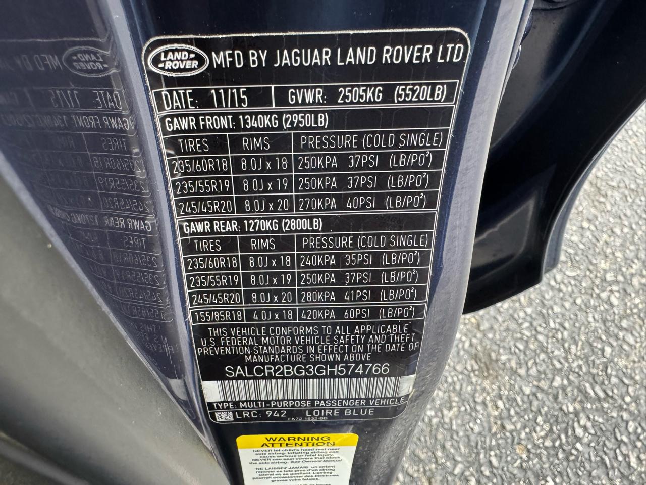 Land Rover Discovery Sport AWD 4dr HSE 2016