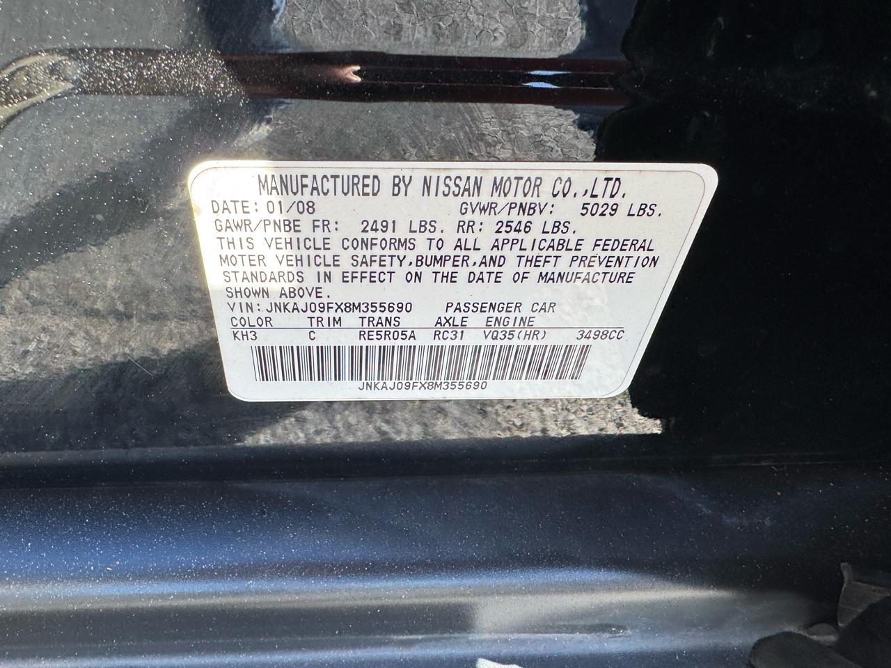 Infiniti EX35 AWD 4dr Journey 2008