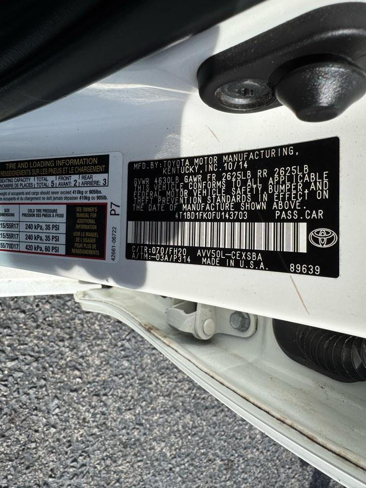 Toyota Camry Hybrid 4dr Sdn XLE (Natl) 2015