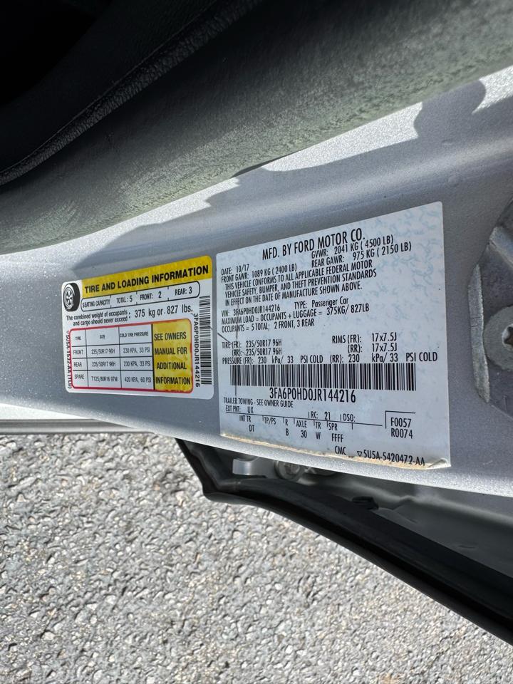 Ford Fusion SE FWD 2018