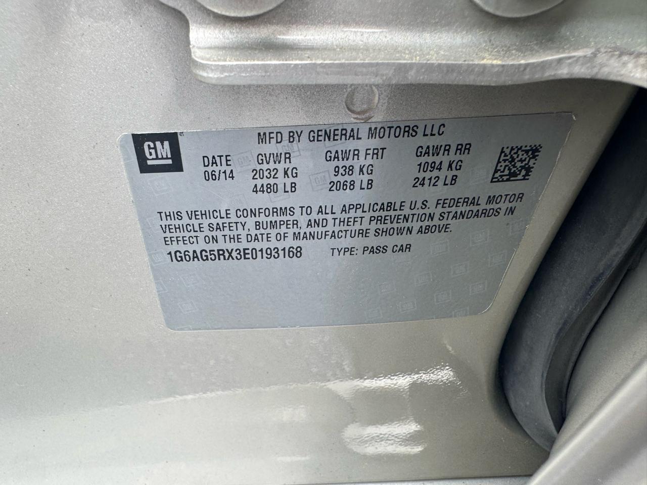 Cadillac ATS 4dr Sdn 2.0L Standard AWD 2014