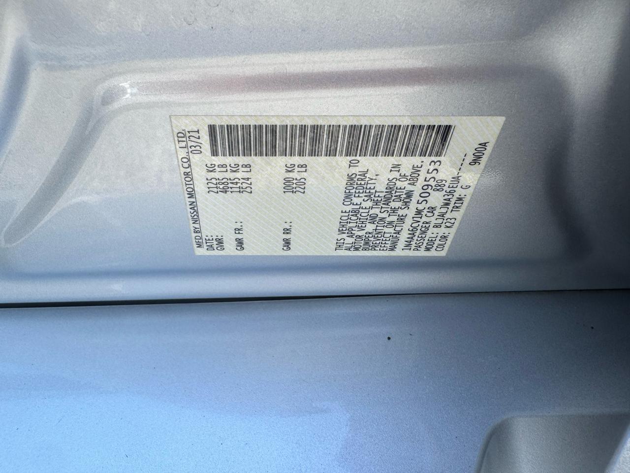 Nissan Maxima SV 3.5L 2021