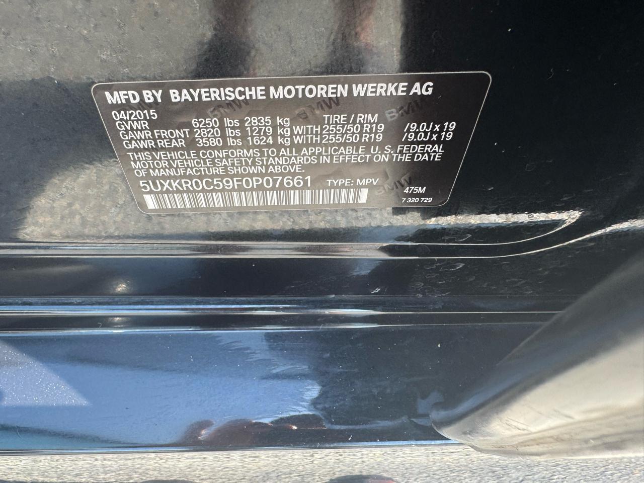 BMW X5 AWD 4dr xDrive35i 2015