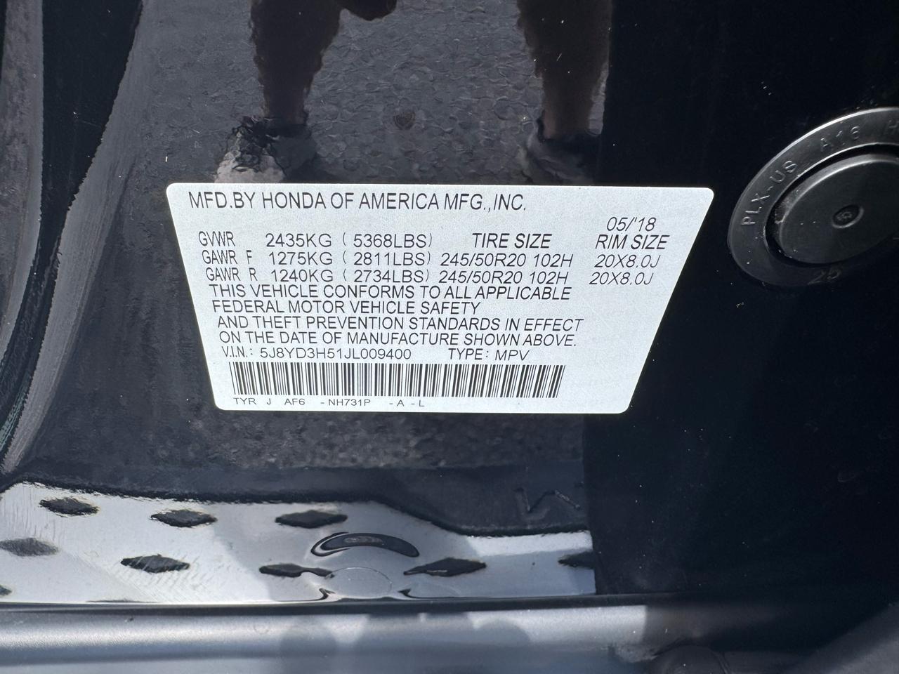 Acura MDX FWD w/Technology Pkg 2018