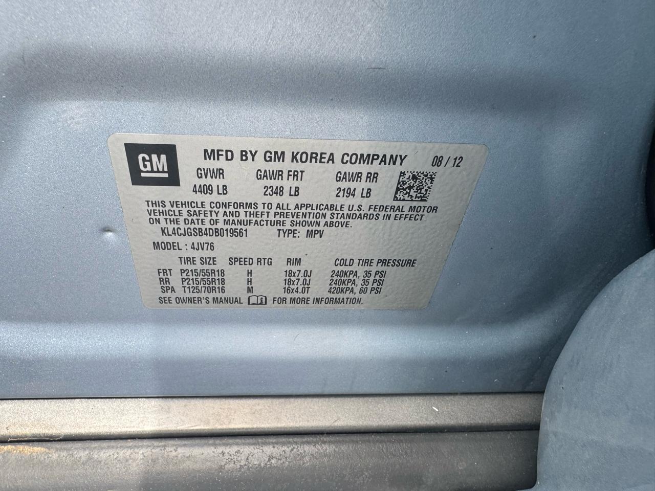 Buick Encore AWD 4dr Leather 2013