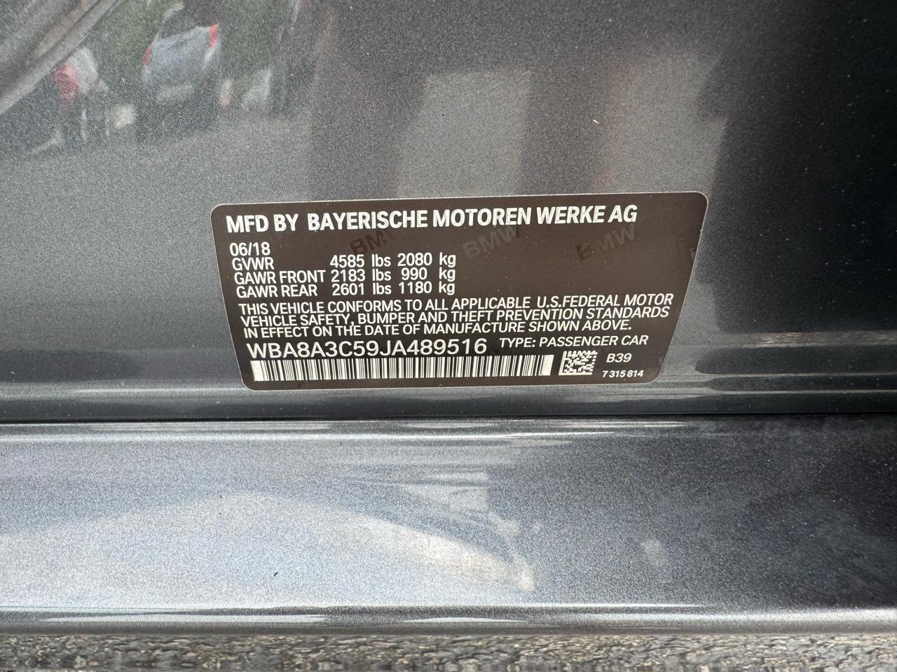 BMW 3 Series 320i xDrive Sedan 2018