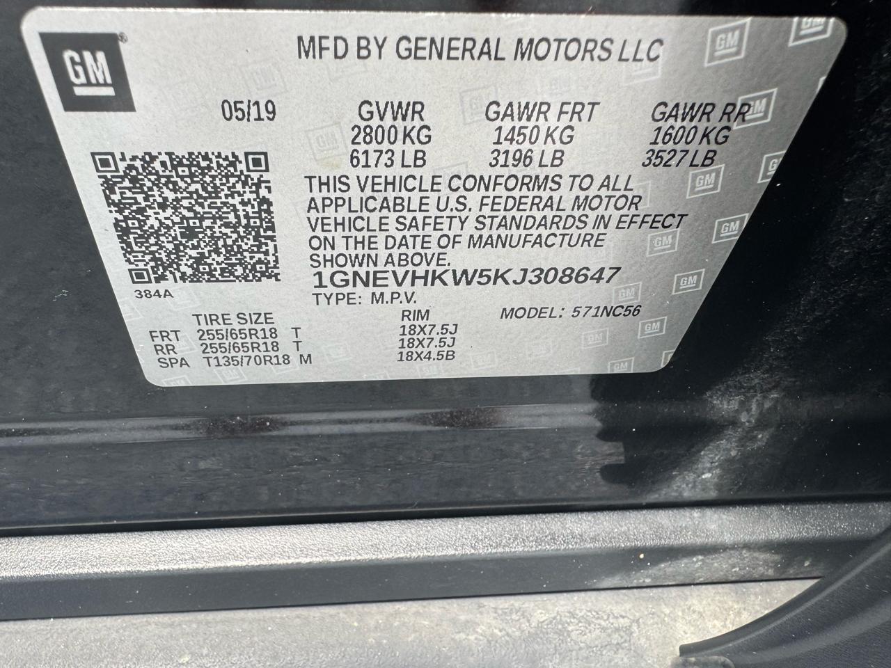Chevrolet Traverse AWD 4dr LT Leather w/3LT 2019