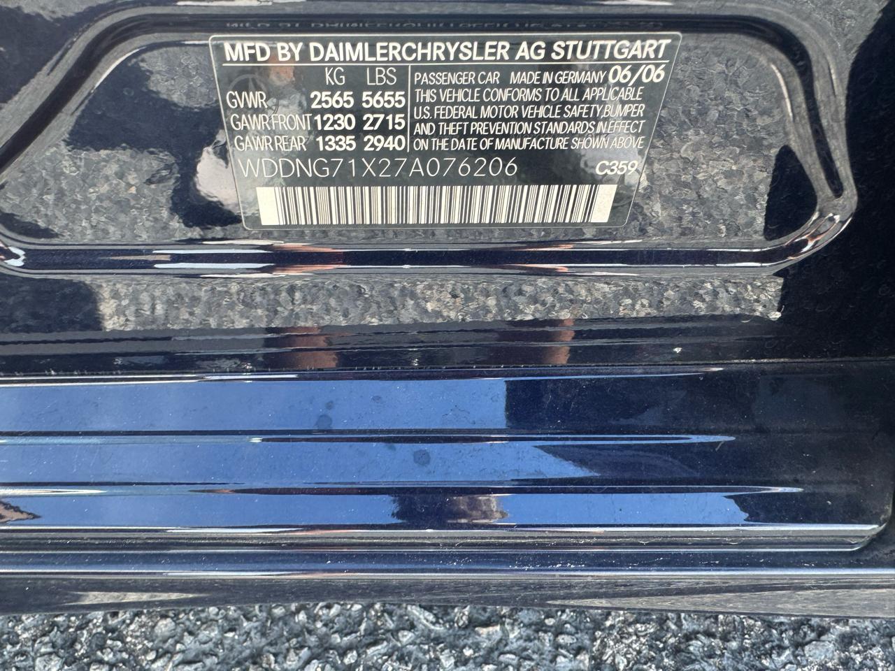 Mercedes-Benz S-Class 4dr Sdn 5.5L V8 RWD 2007