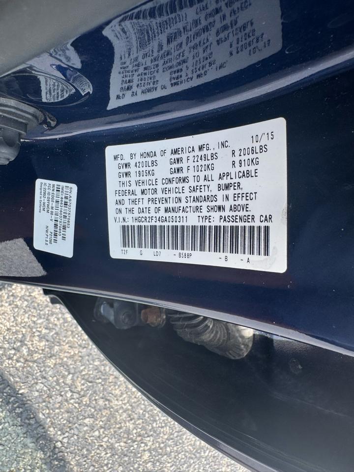 Honda Accord Sedan 4dr I4 CVT LX 2016