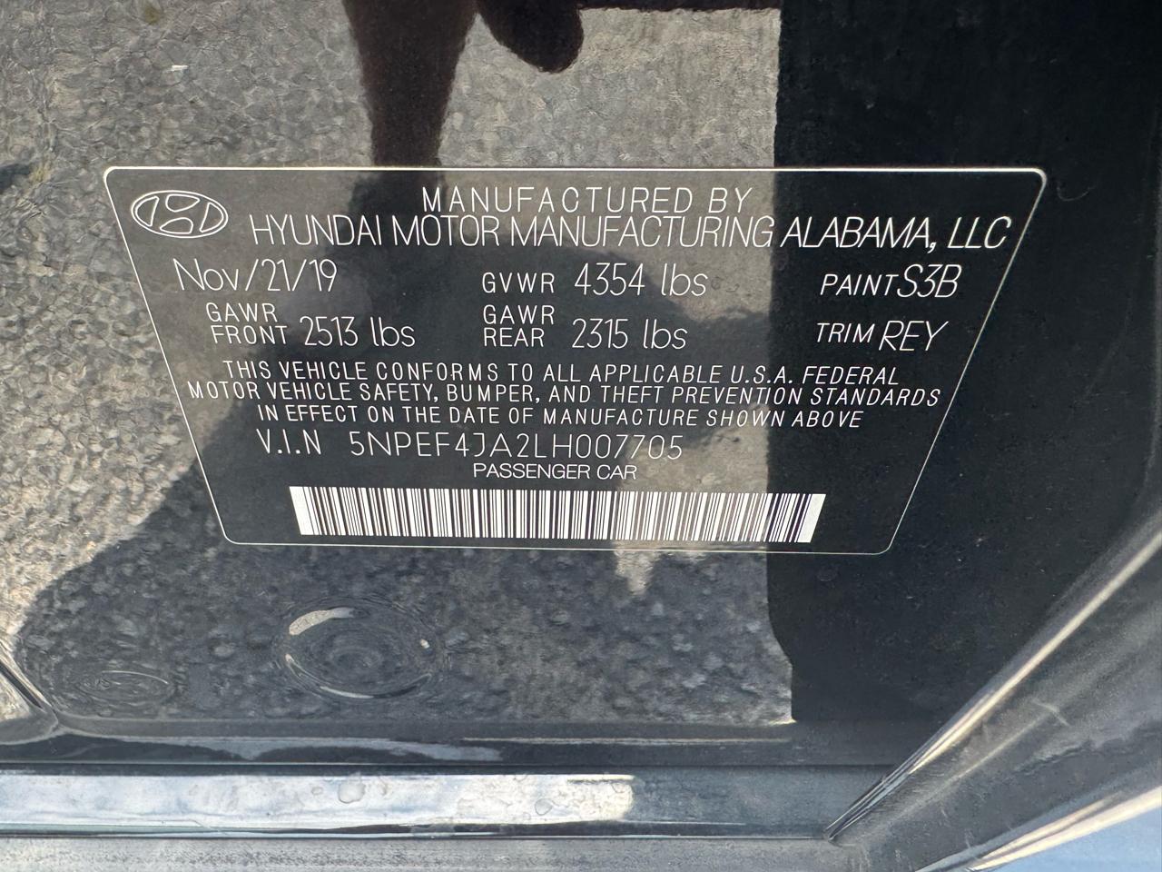 Hyundai Sonata SEL 2.5L 2020