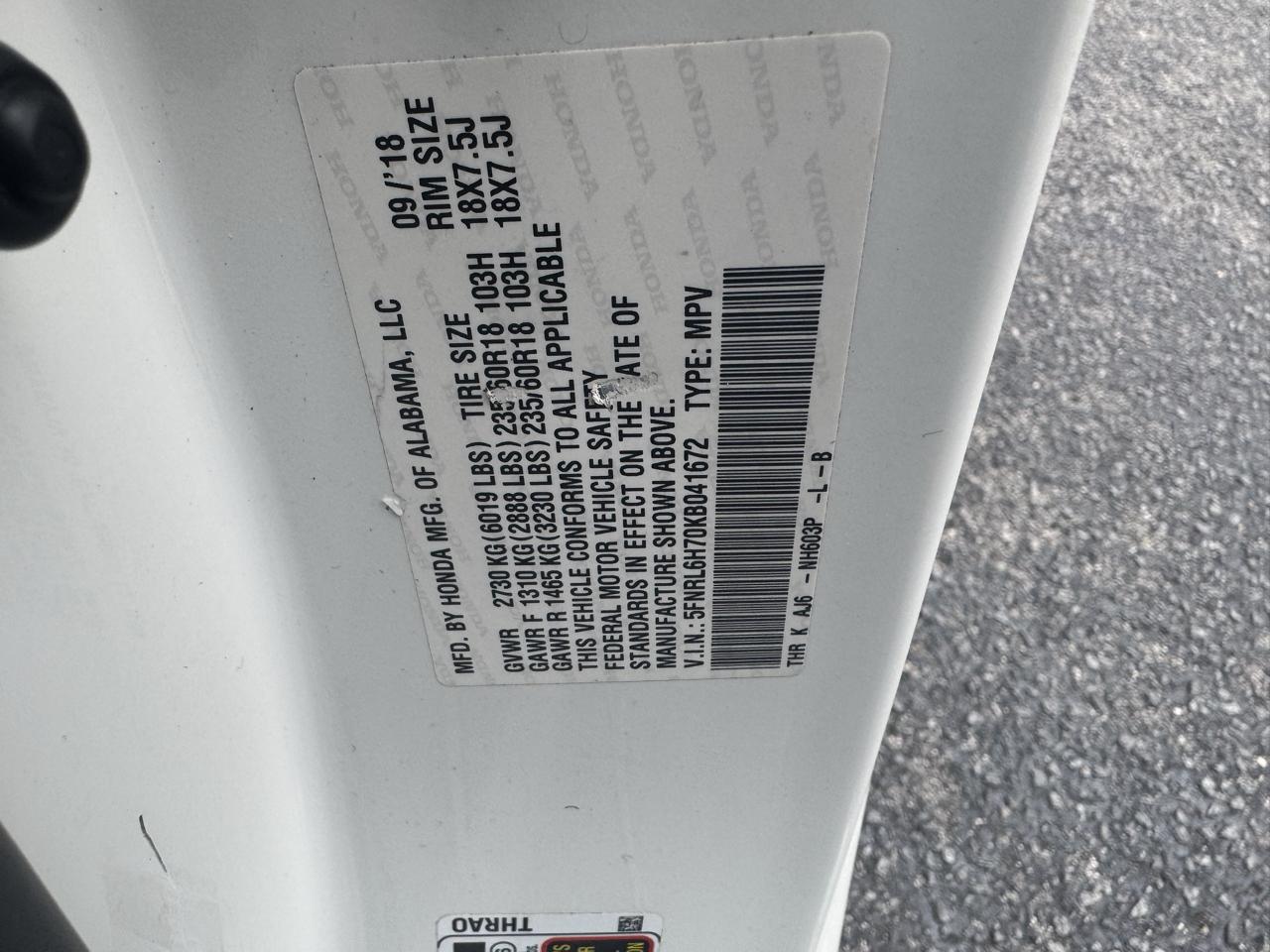 Honda Odyssey EX-L Auto 2019