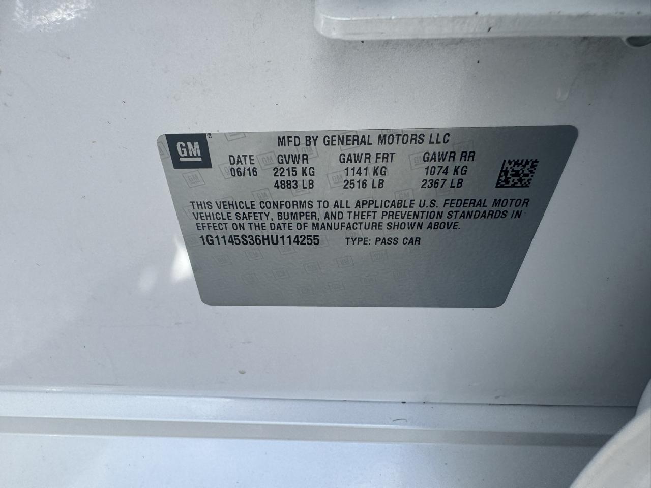 Chevrolet Impala 4dr Sdn Premier w/2LZ 2017