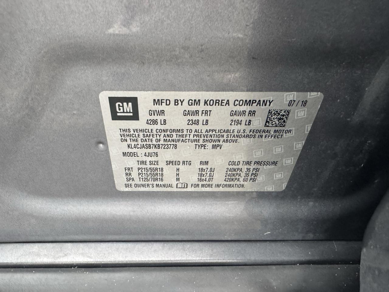Buick Encore FWD 4dr Preferred 2019