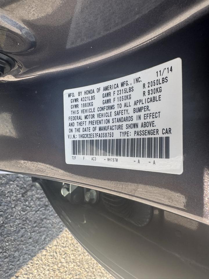Honda Accord Sedan 4dr I4 Man Sport 2015
