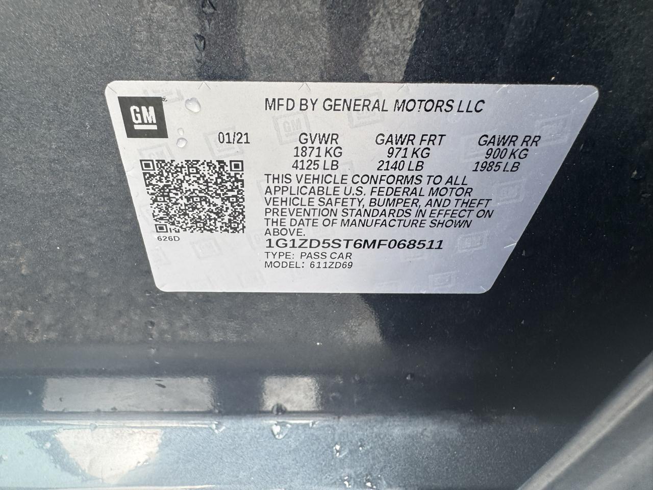 Chevrolet Malibu 4dr Sdn LT 2021