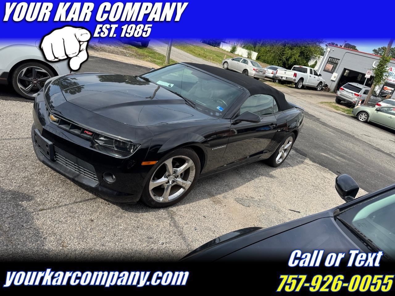 2015 Chevrolet Camaro 2dr Convertible LT w/RS PACKAGE