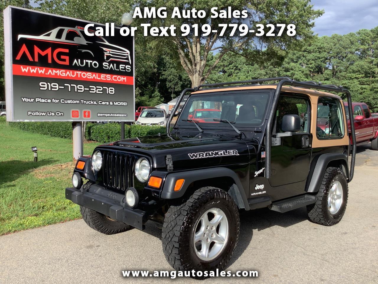 Used 2004 Jeep Wrangler Sport for Sale in Raleigh NC 27603 AMG Auto Sales