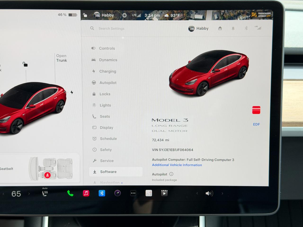 Tesla Model 3 Long Range Battery AWD 2018