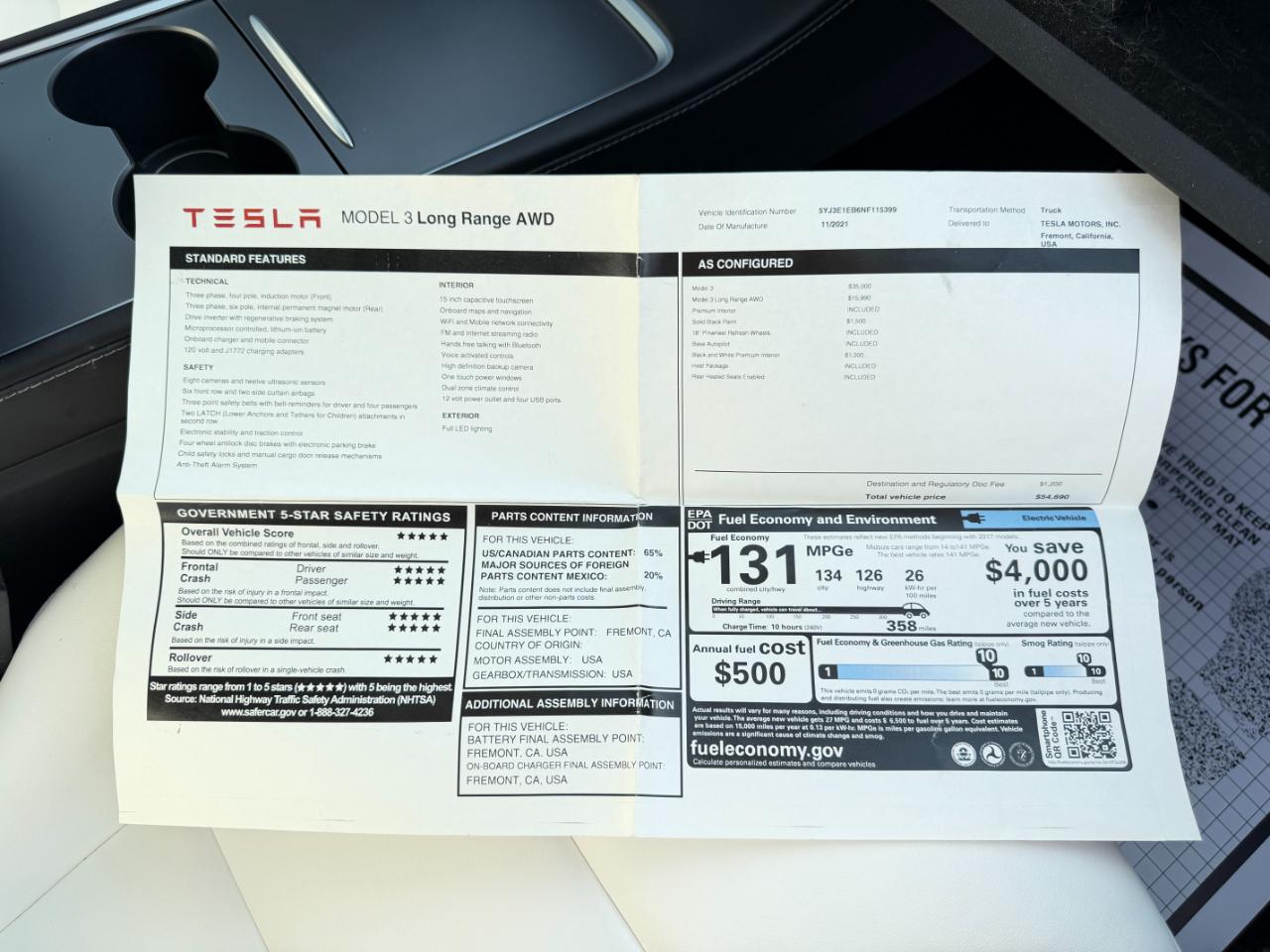 Tesla Model 3 Long Range AWD *Ltd Avail* 2022