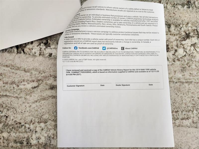 RAM 1500 Tradesman Quad Cab 2WD 2016