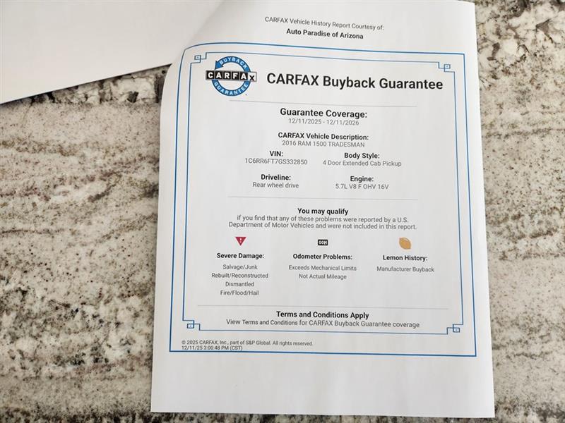 RAM 1500 Tradesman Quad Cab 2WD 2016