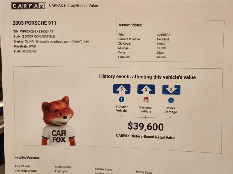 Porsche 911 Carrera Cabriolet 2003