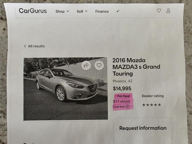 Mazda MAZDA3 s Grand Touring 2016