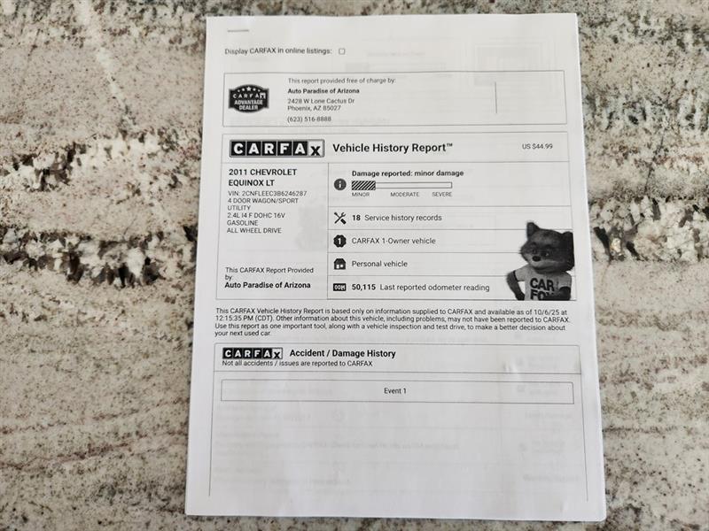 Chevrolet Equinox LT AWD 2011