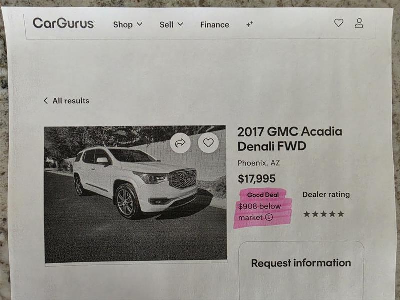 GMC Acadia Denali FWD 2017