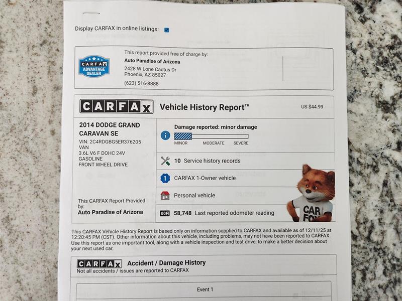 Dodge Grand Caravan  2014