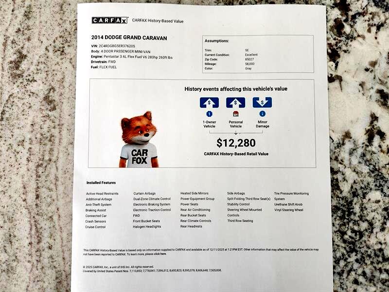 Dodge Grand Caravan SE 2014