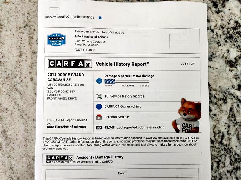 Dodge Grand Caravan SE 2014