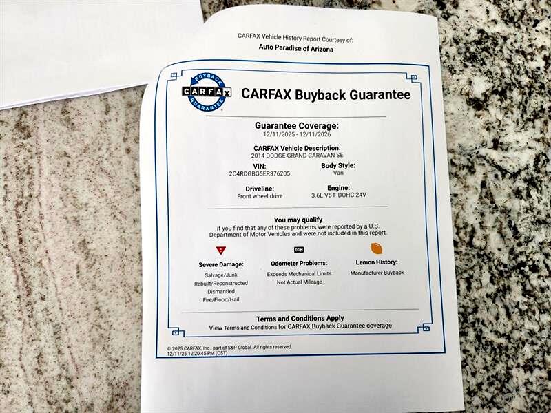 Dodge Grand Caravan SE 2014