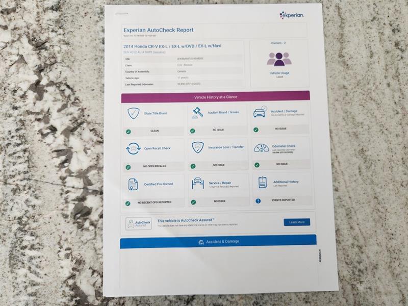 Honda CR-V EX-L 2WD 2014