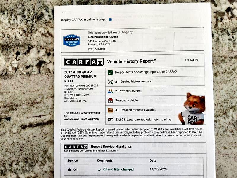 Audi Q5 3.2 quattro Premium 2012