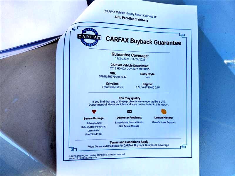 Honda Odyssey Touring 2013