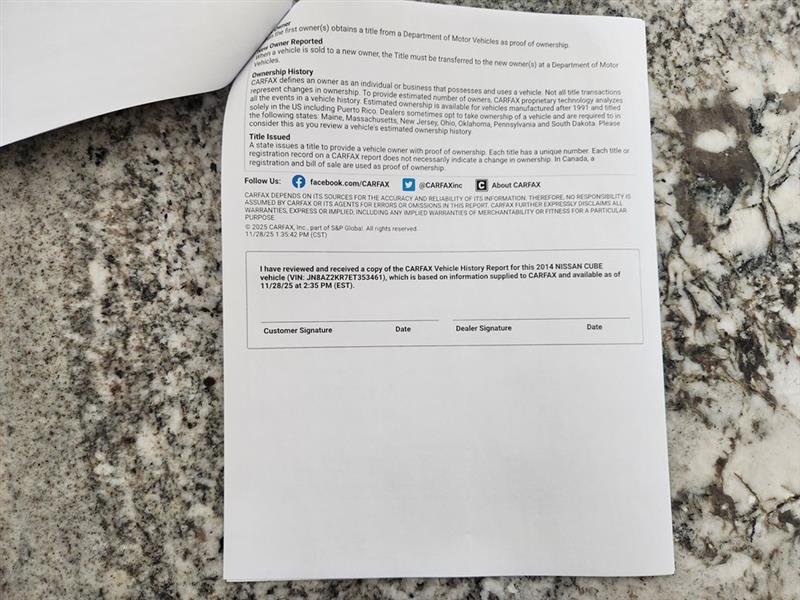 Nissan Cube 1.8 S CVT 2014