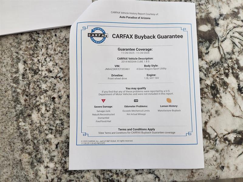 Nissan Cube 1.8 S CVT 2014