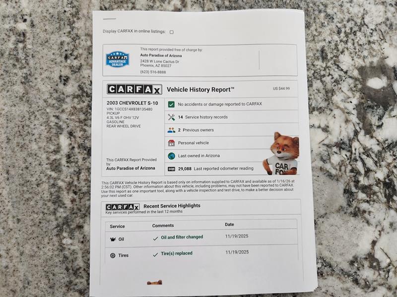 Chevrolet S10 Pickup 2WD LS 2003