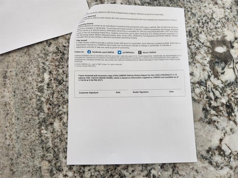 Chevrolet S10 Pickup 2WD LS 2003